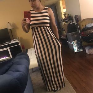 Stripe maxi dress